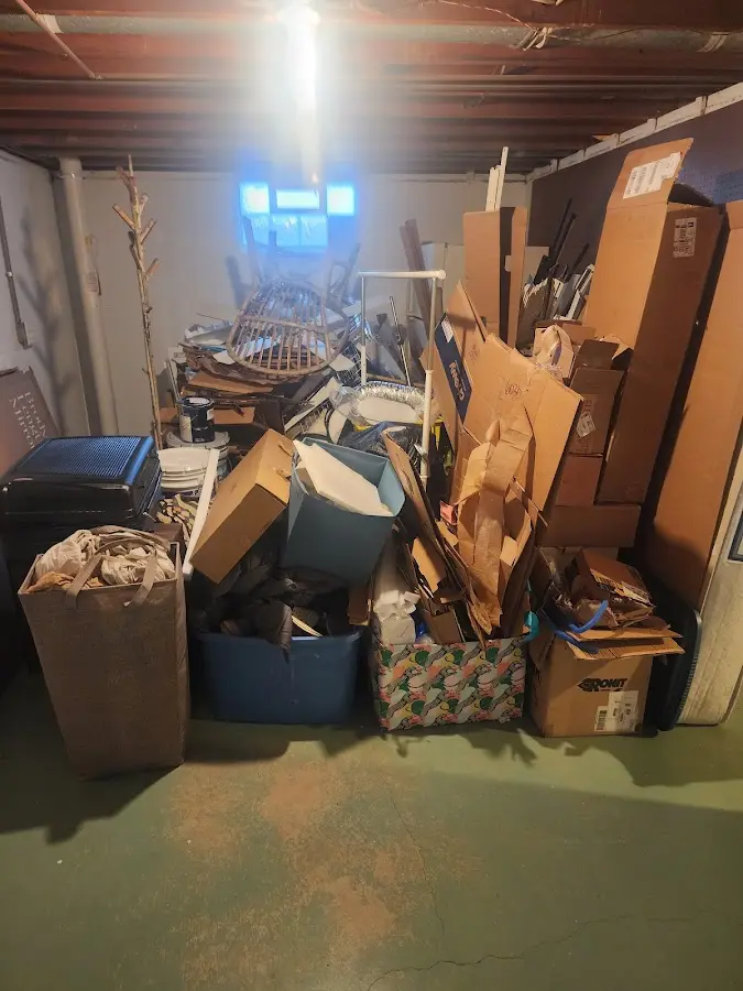 Roll-off dumpster container at job site for Construction Dumpster Rental in Shawnee